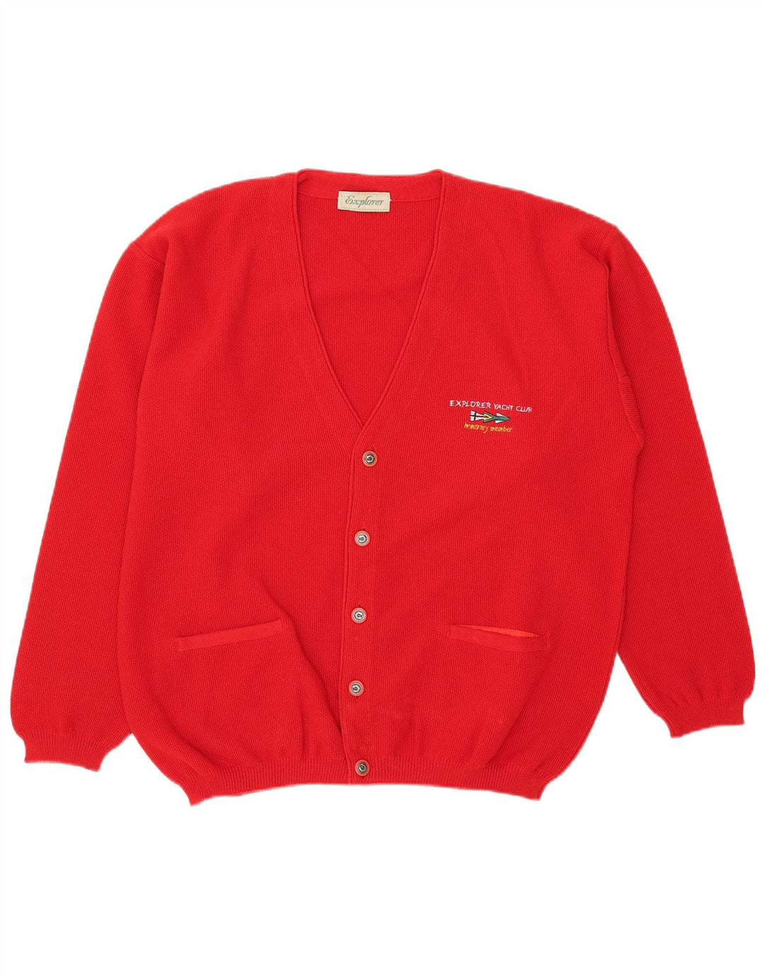 Explorer Pull Cardigan Homme IT 54 XL Rouge Acrylique