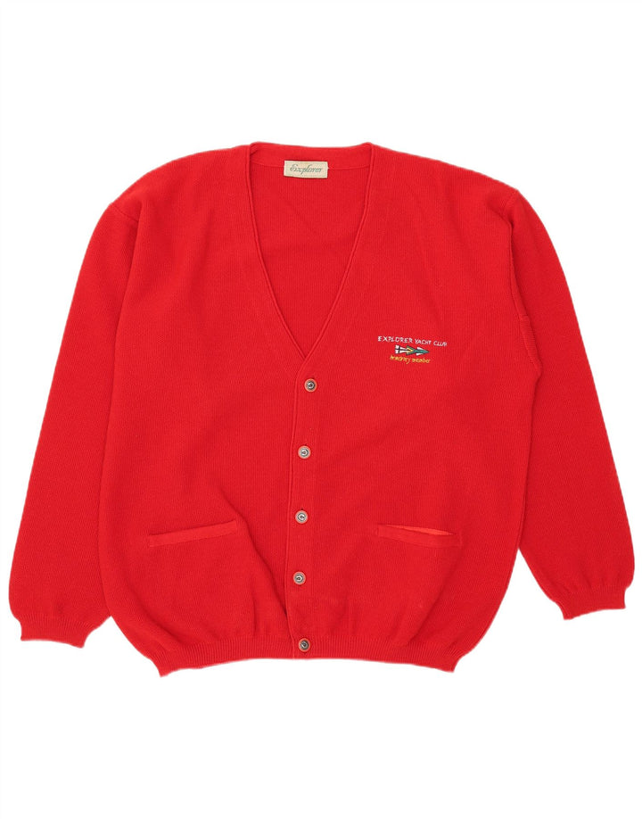 Explorer Pull Cardigan Homme IT 54 XL Rouge Acrylique