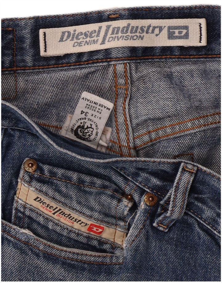 DIESEL Jean droit homme W34 L33 bleu coton classique