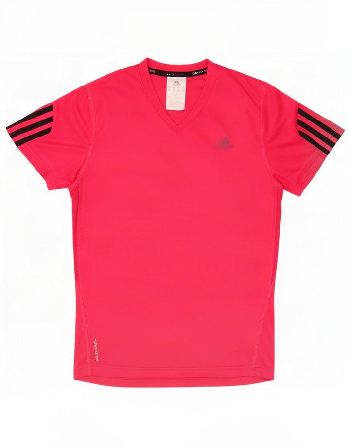 Adidas Femmes Climacool T-Shirt Top UK 12 Rose Moyen Polyester
