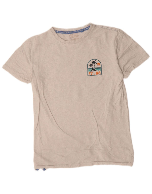 Fat Face T-Shirt Graphique Homme Petit Gris