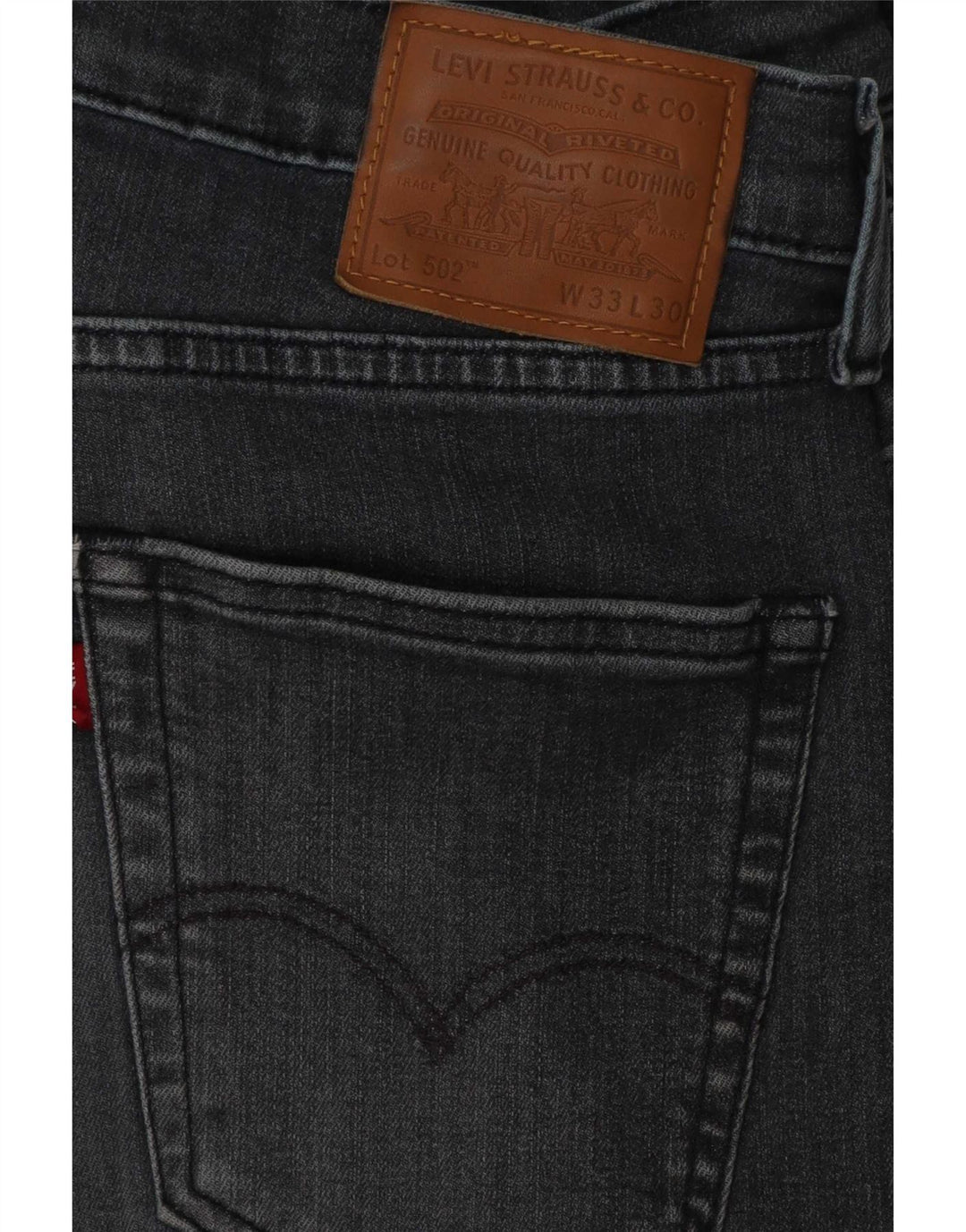 Levi's Jean 502 Tapered Homme Gris Coton W33 L30