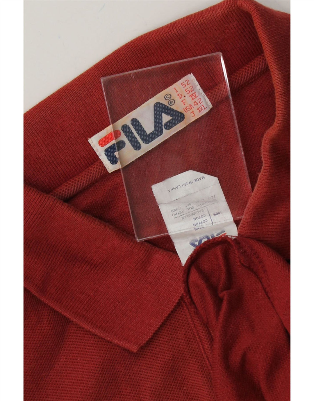 FILA Mens Polo Shirt Large Maroon Cotton Vintage Fila and Second-Hand Fila from Messina Hembry 