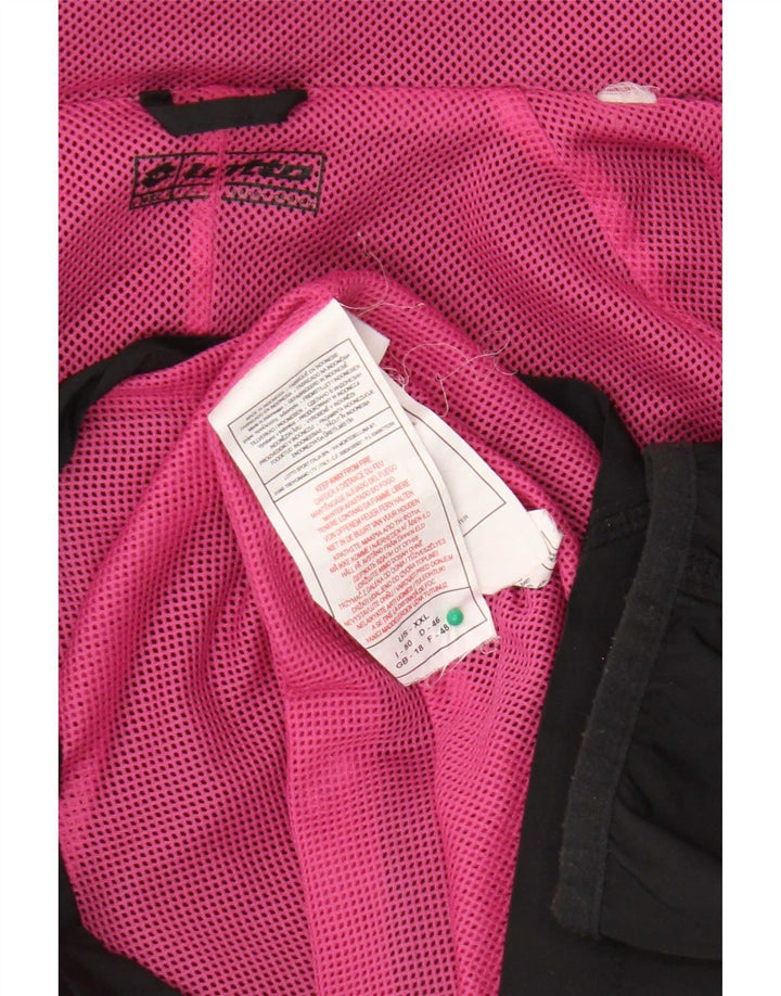 Lotto Veste de pluie à capuche pour femme UK 18 XL Noir Polyester