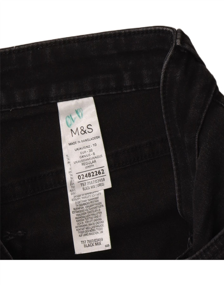 Marks & Spencer Jean évasé pour femme UK 10 Small W26 L30 Coton gris