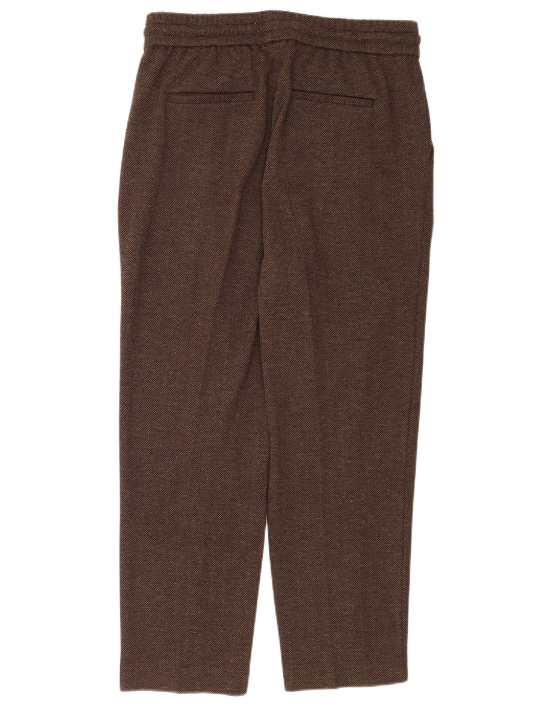 Reiss Pantalon de survêtement pour femme UK 42 en coton à chevrons marron moyen
