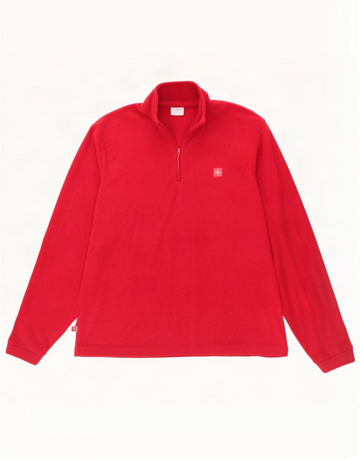 Mountain Warehouse Pull polaire à col zippé pour femme UK 14 Large Rouge Polyester