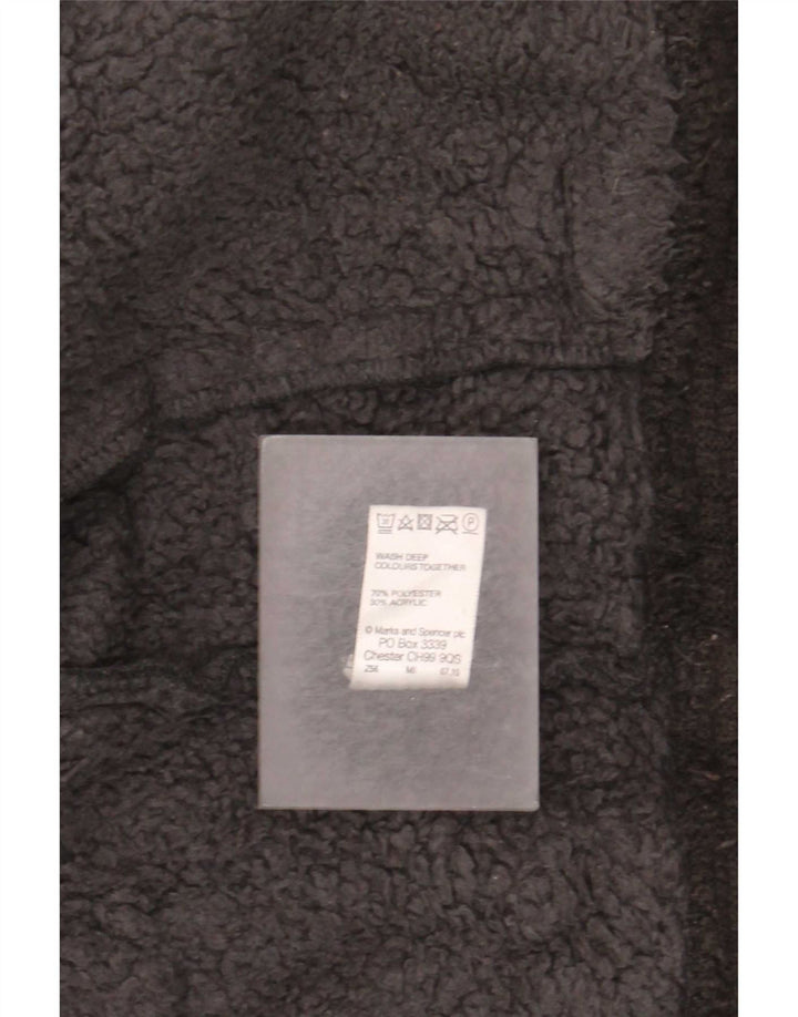 Marks & Spencer Veste polaire Sherpa pour homme UK 40 Large Noir Polyester