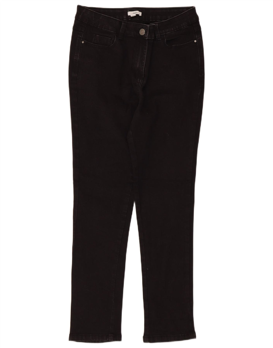 M&Co Jean Slim Femme UK 12 Moyen W30 L27 Coton Noir