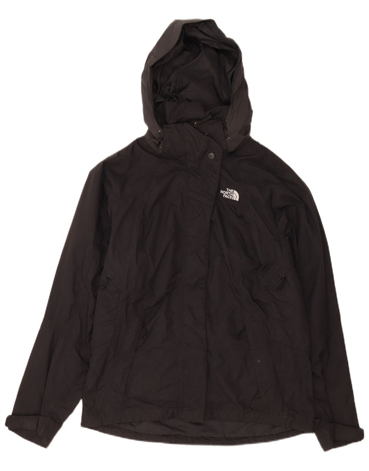 The North Face Veste coupe-vent à capuche pour femme UK 14 Medium Black Nylon