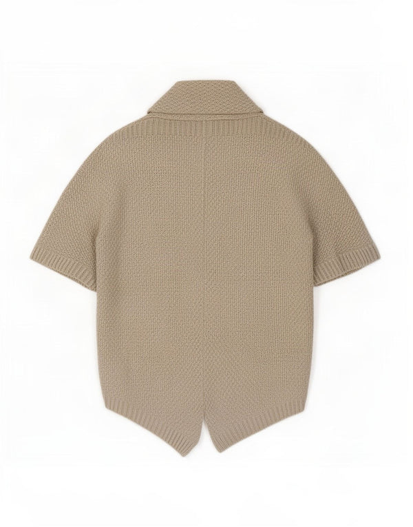 Zara Cardigan ouvert surdimensionné à manches courtes pour femme UK 14 Beige moyen