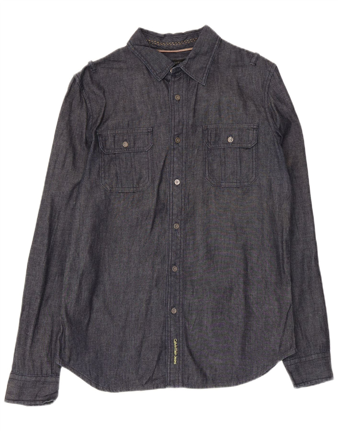 Calvin Klein Jeans Chemise Homme Large Bleu Marine Coton