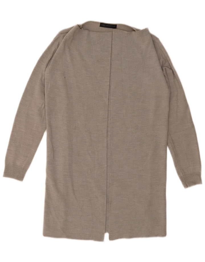 Marks & Spencer Pull cardigan ouvert long pour femme UK 10 Small Gris