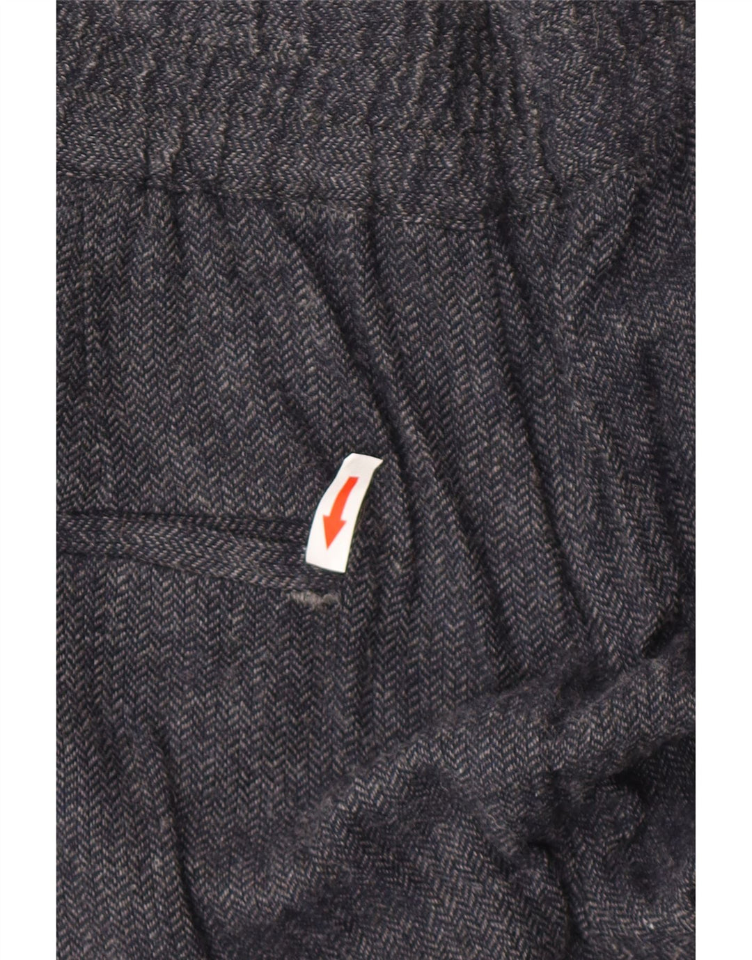 Zara Pantalon De Jogging Femme Moyen W28 L27 Bleu Marine Herringbone Viscose