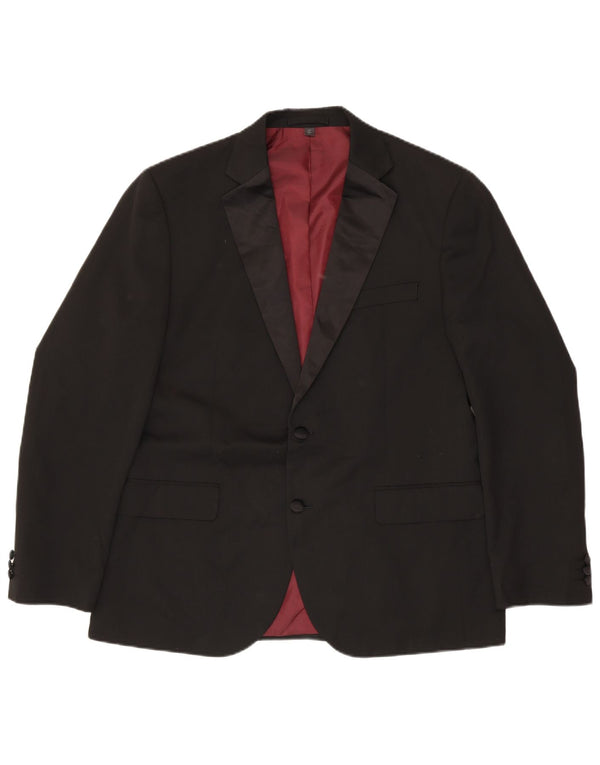 Marks & Spencer Veste blazer à 2 boutons pour homme UK 42 XL Noir Polyester