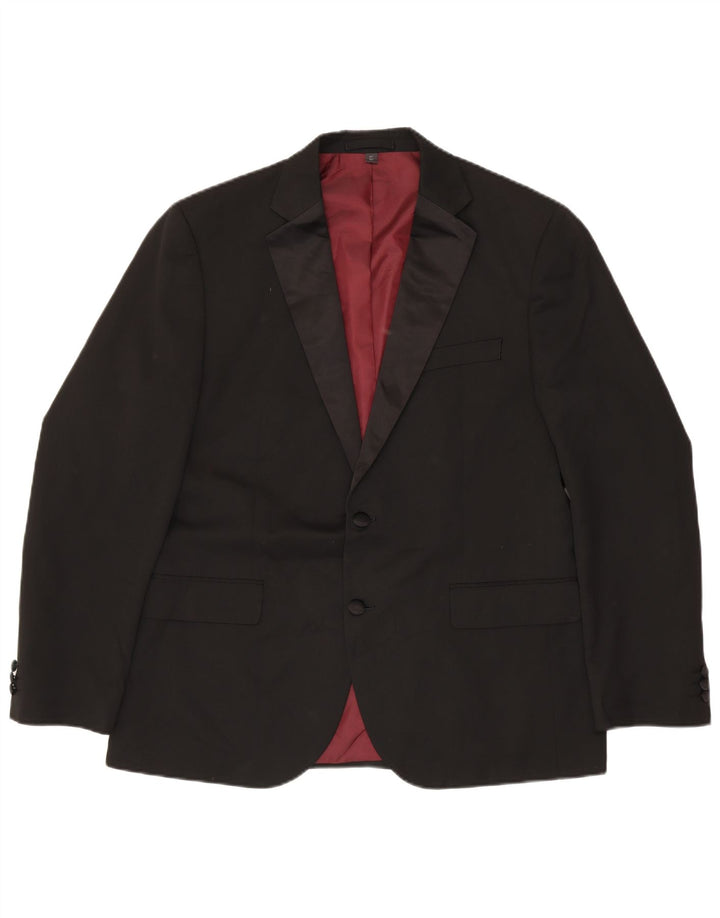 Marks & Spencer Veste blazer à 2 boutons pour homme UK 42 XL Noir Polyester