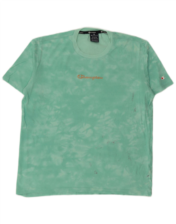 CHAMPION T-Shirt Homme Vert Moyen Tie Dye