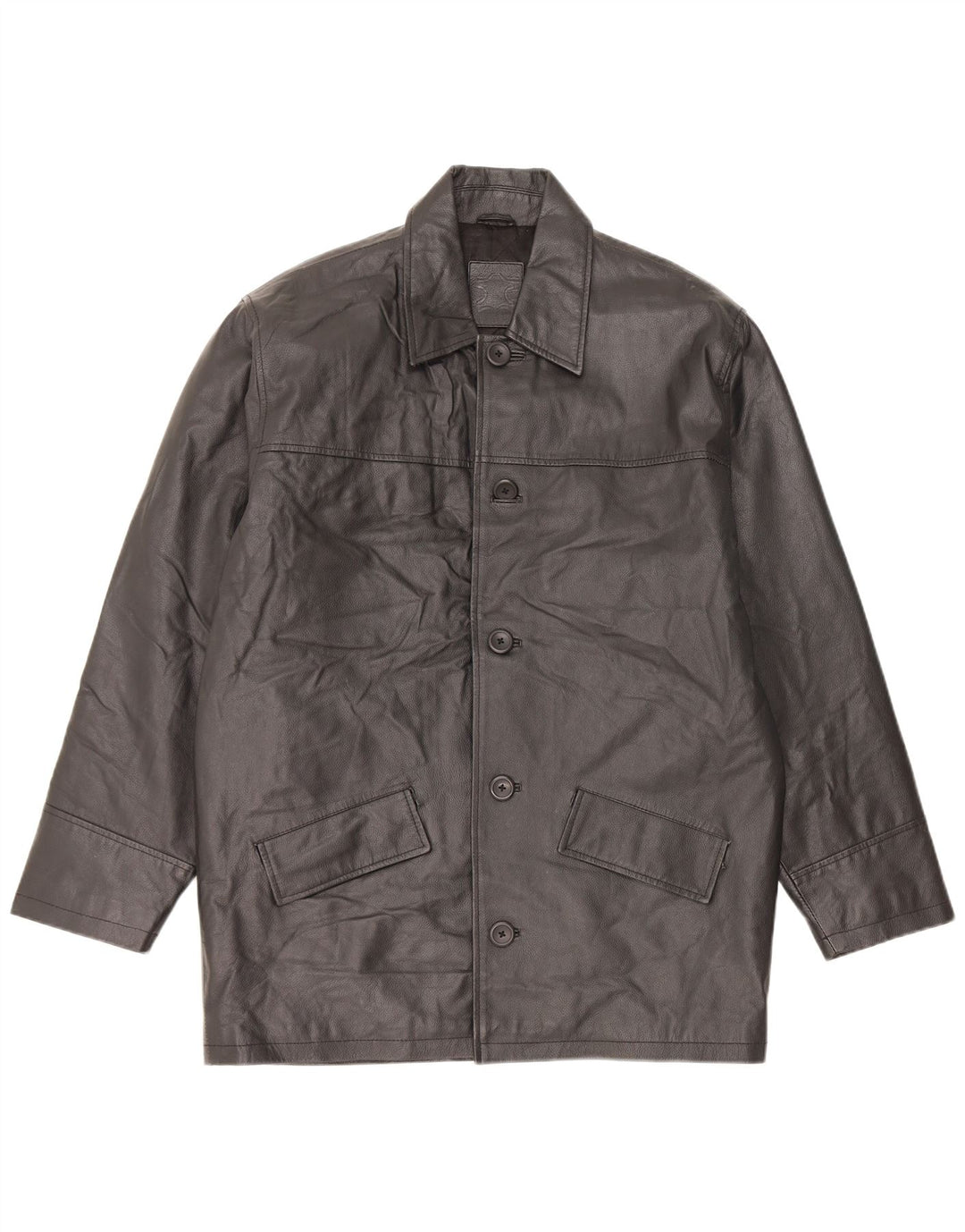 veste en cuir homme vintage UK 40 Grand Noir