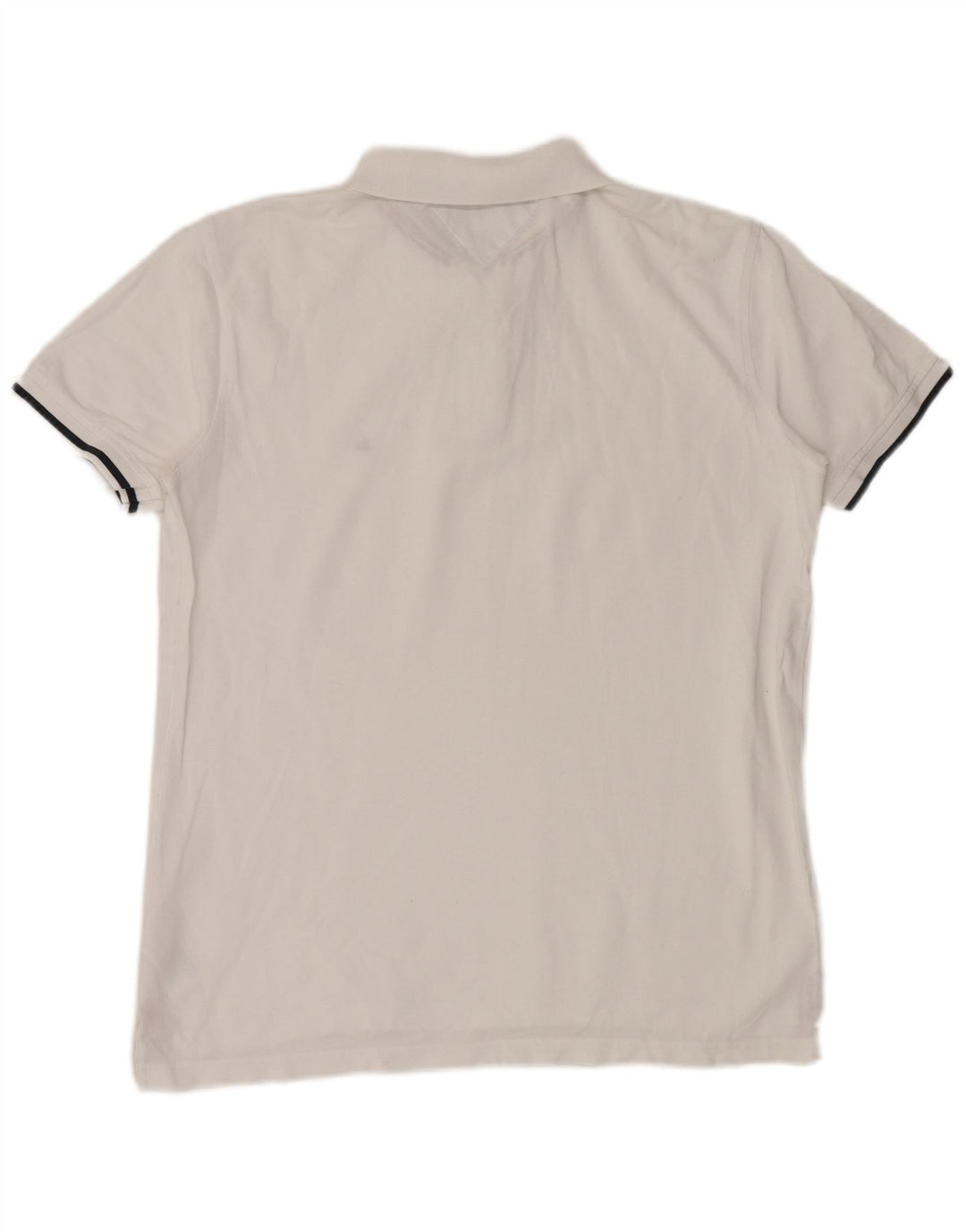 TOMMY HILFIGER Polo Regular Fit Homme Grand Coton Blanc