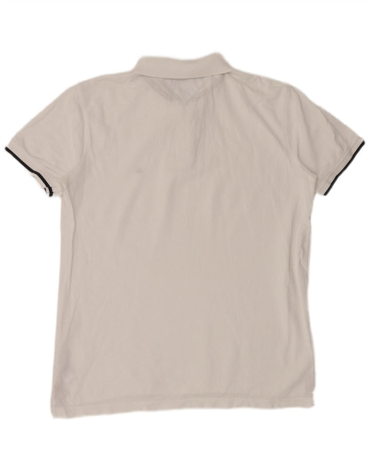 TOMMY HILFIGER Polo Regular Fit Homme Grand Coton Blanc