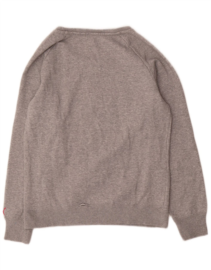 Puma Sweat-shirt graphique pour femme UK 12 Gris moyen chiné en coton