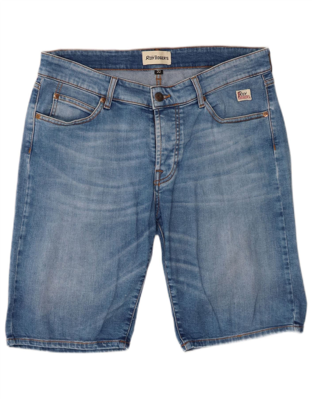 Roy Rogers Short en jean pour homme W32 en coton bleu moyen