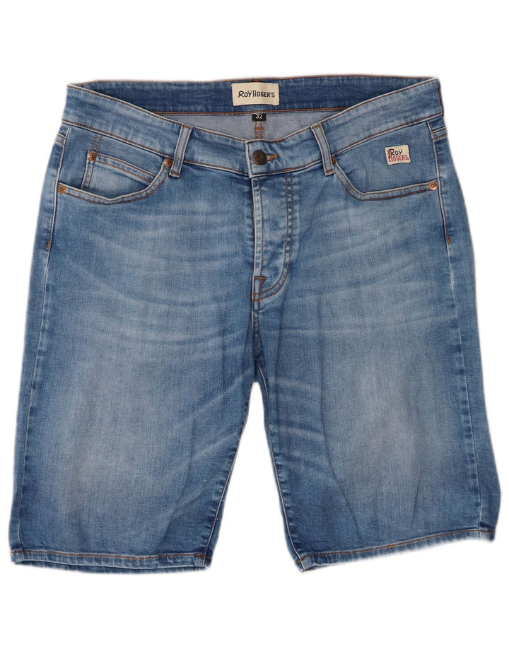 Roy Rogers Short en jean pour homme W32 en coton bleu moyen