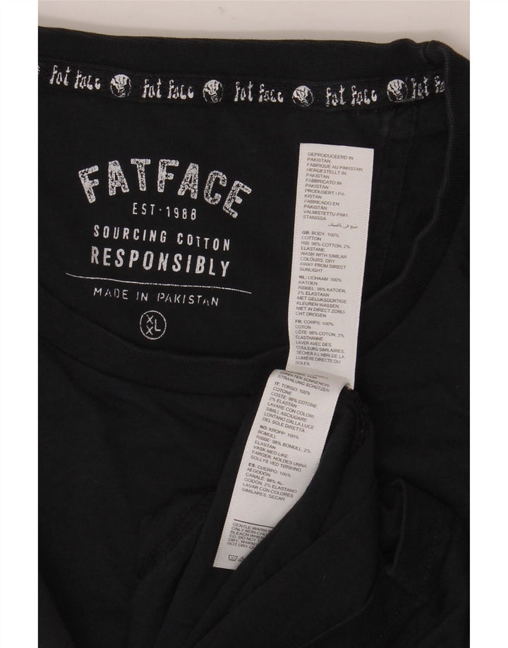 Fat Face T-Shirt Homme Haut 2XL Noir Coton