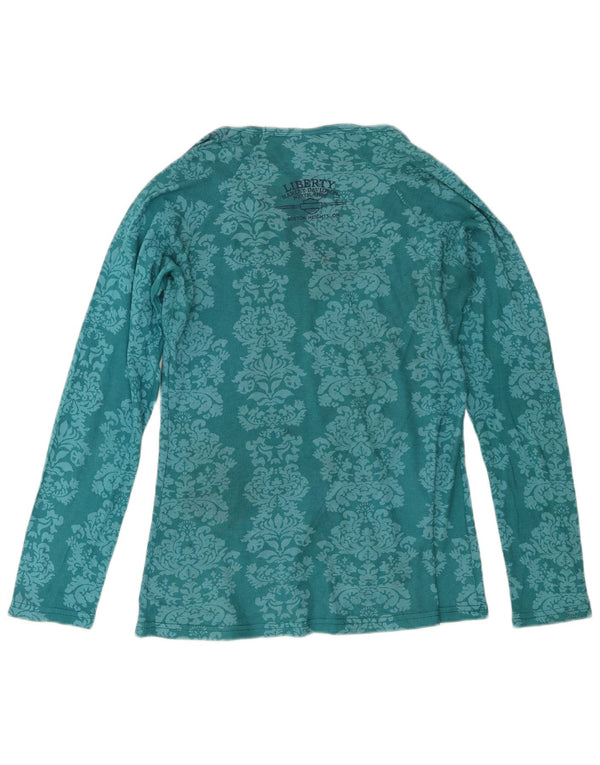 Harley Davidson Haut à manches longues pour femme UK 14 Grand Bleu Paisley Coton