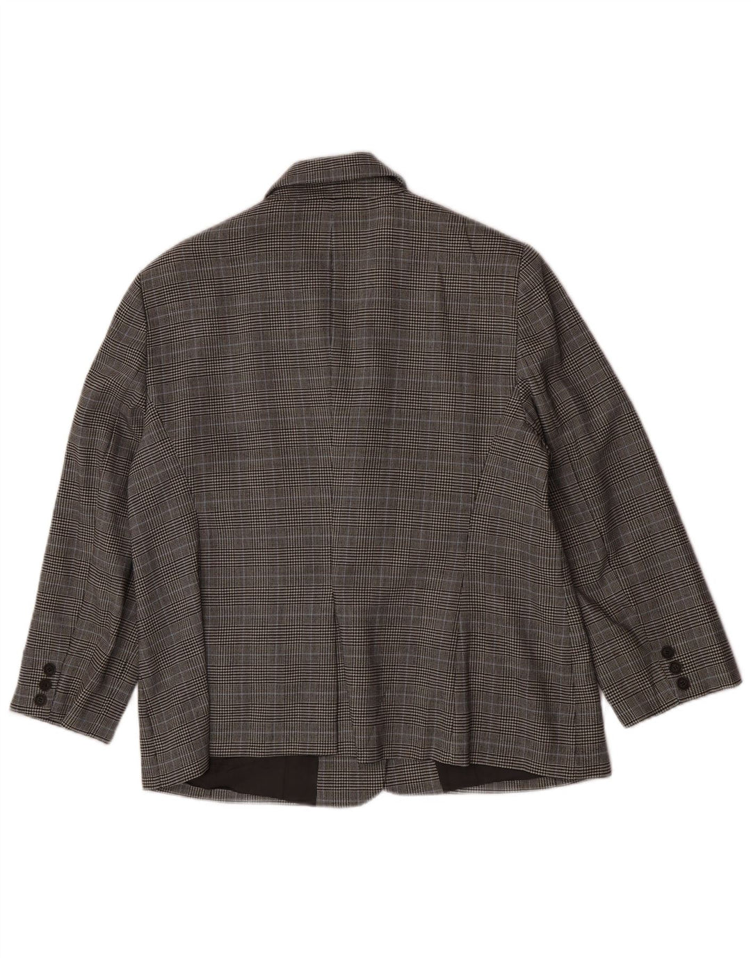 Luisa Spagnoli Veste Blazer 3 Boutons Femme IT 50 XL Laine à Carreaux Gris