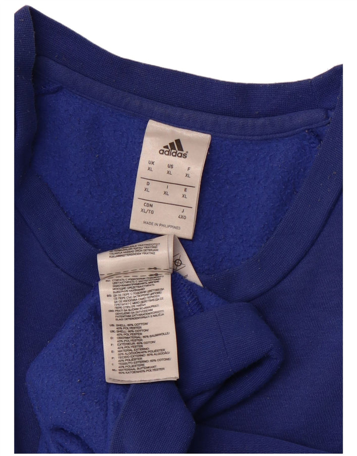 ADIDAS Sweat-shirt pour homme XL Bleu Coton