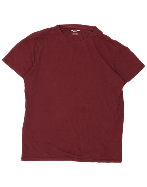 Jack & Jones T-Shirt Homme Haut Large Coton Bordeaux