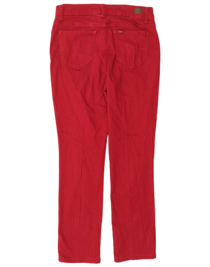 LEE Jean droit taille moyenne pour femme US 6 Medium W30 L28 Rouge