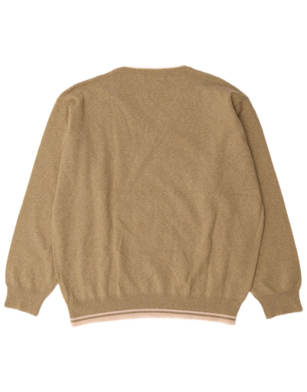 Pierre Cardin Pull col V homme grand beige acrylique