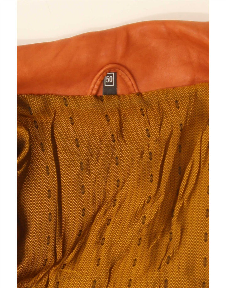 veste en cuir homme vintage IT 50 Grand Marron