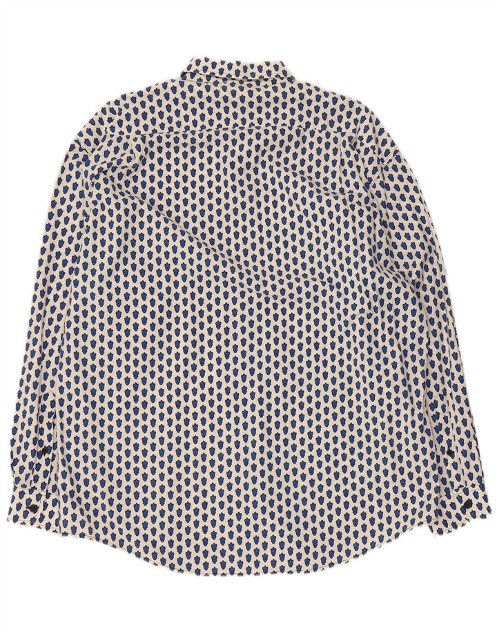 Souleiado Chemise surdimensionnée à motif abstrait pour femme US 4 Small Blanc