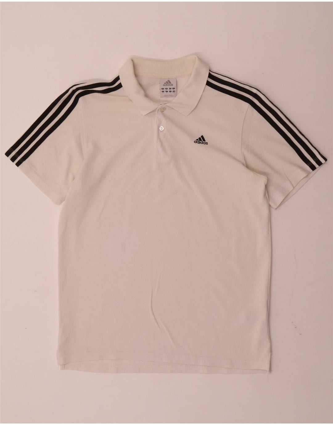 ADIDAS Polo Homme Blanc Moyen Coton