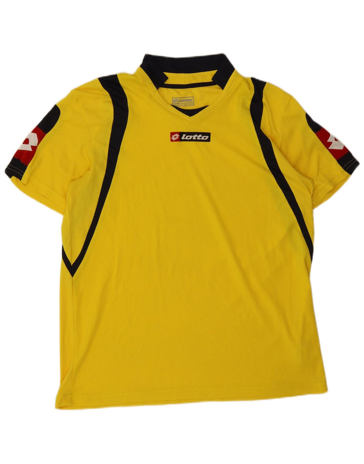 Lotto T-Shirt Homme Top 2XL Jaune Colorblock Polyester