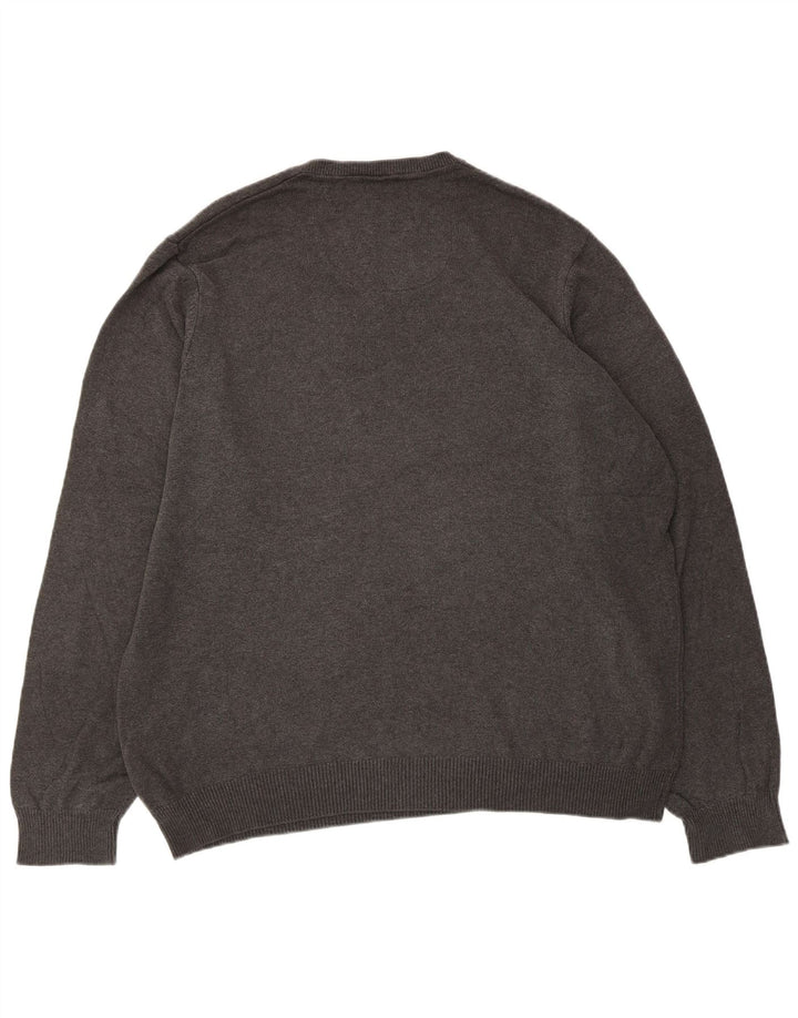 Marks & Spencer Pull col V pour homme XL Gris Coton