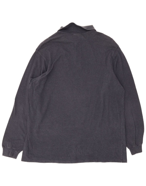 Lacoste Polo à manches longues pour homme Taille 8 3XL Bleu marine Coton