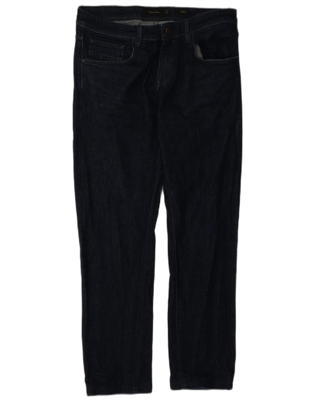 Massimo Dutti Jean Slim Homme EU 40 Moyen W31 L28 Bleu Marine Coton