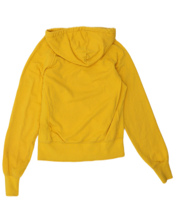 Nike Pull à capuche zippé graphique pour homme UK 39/41 Coton jaune moyen