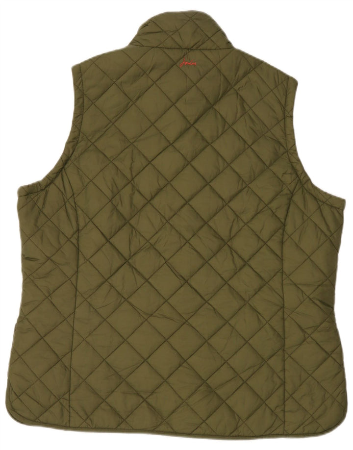 Joules Gilet matelassé pour femme UK 18 XL Kaki Polyester