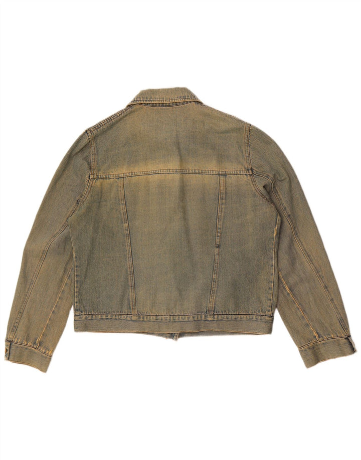 veste en denim femme vintage UK 16 Grand Bleu