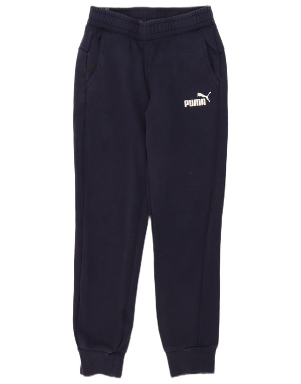 Puma Pantalon de survêtement pour femme Joggers UK 8 Small Bleu marine Coton