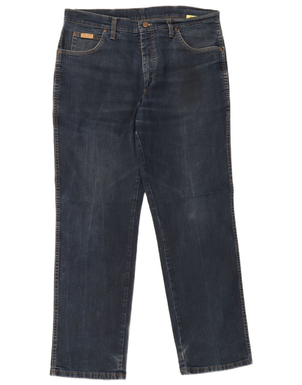 Wrangler Jean Droit Texas Homme W36 L32 Bleu Marine Coton