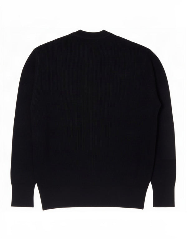 Zara Pull ras du cou pour homme en coton bleu marine Petit