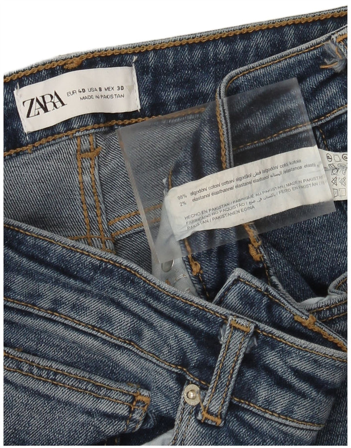 Zara Jean Bootcut Femme EU 40 Moyen W30 L34 Bleu Coton