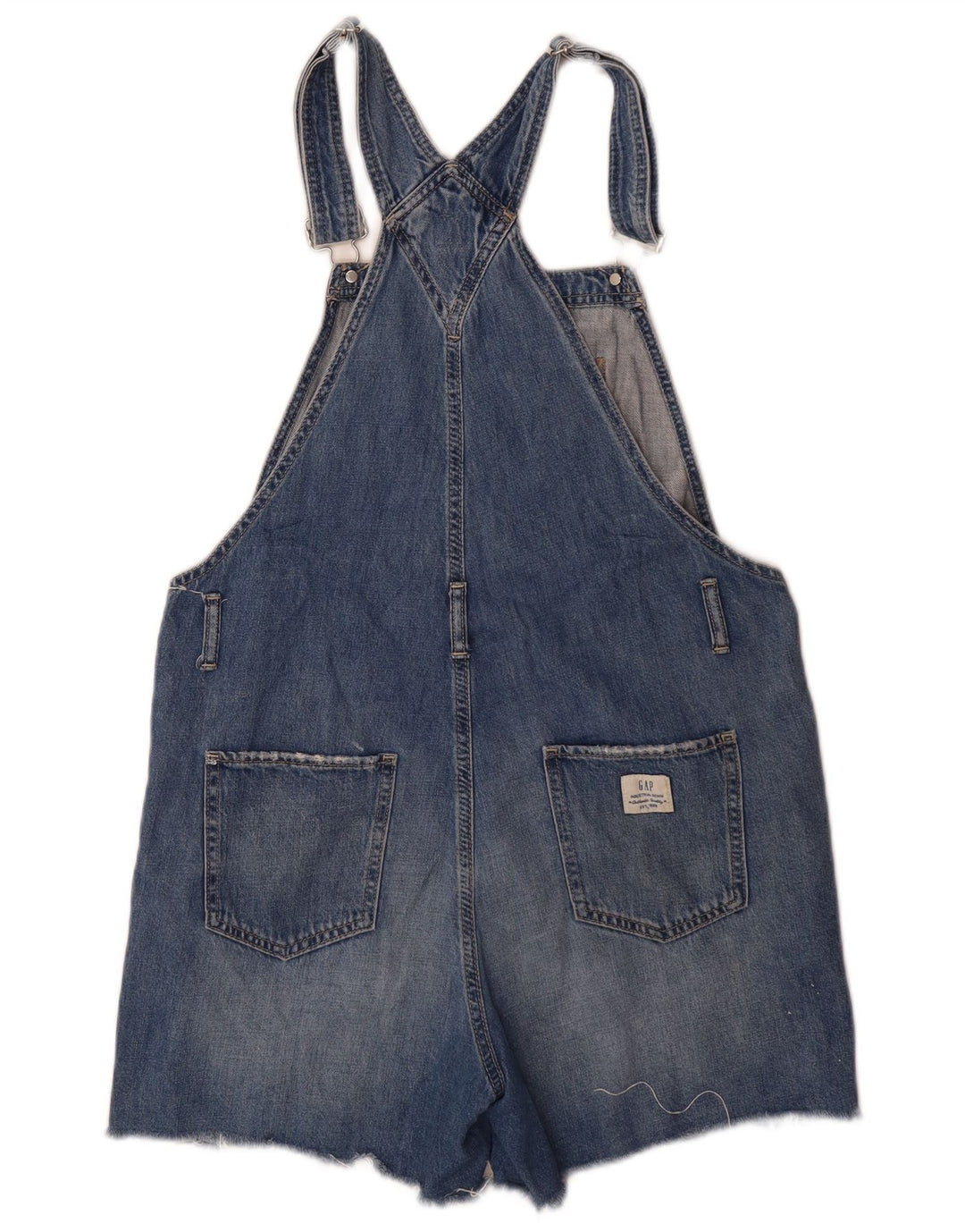 Gap Womens Distressed Salopette Denim Short Moyen W36 Bleu Coton