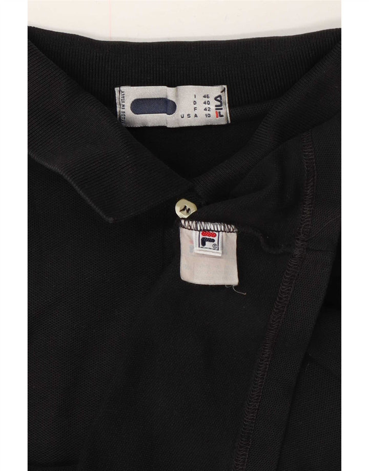 Fila Polo Femme IT 46 Large Noir Coton